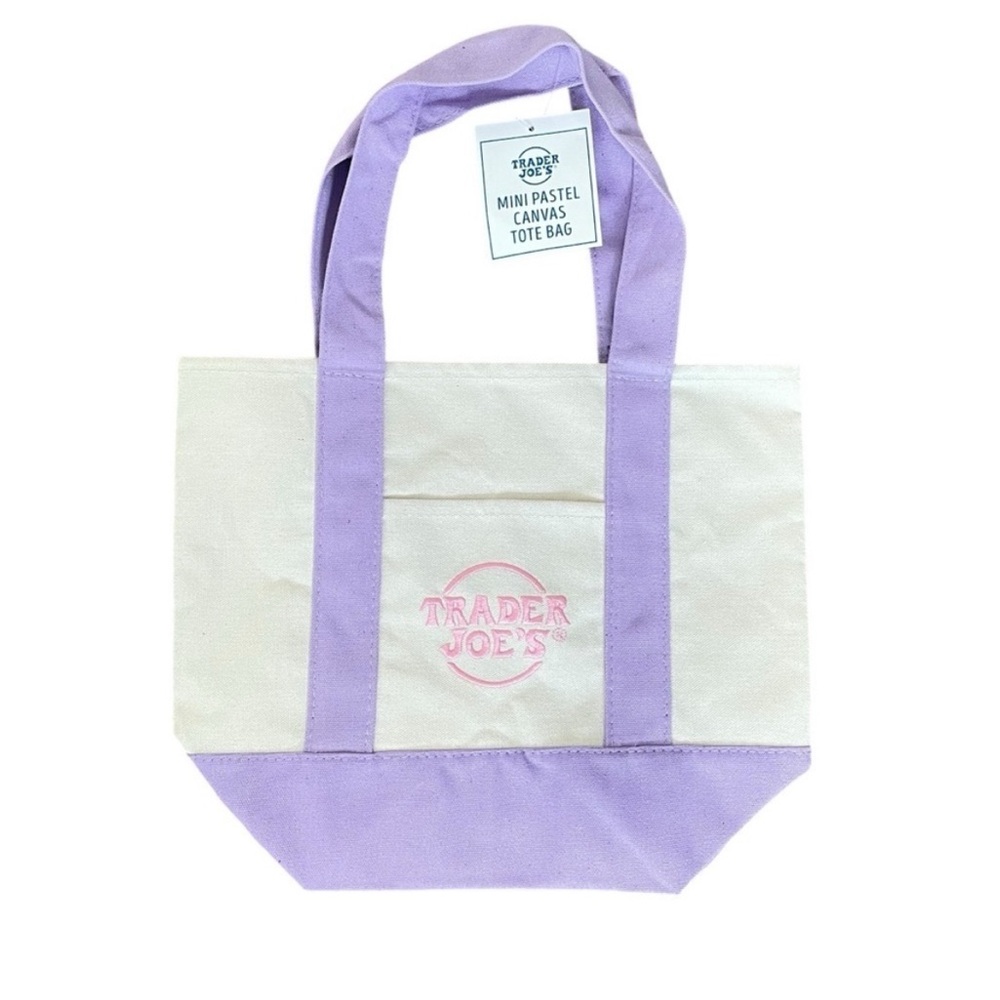 COPY - Canvas Tote Bag Set - Pink, Blue, Purple, Mint Green - Picture 2 of 5